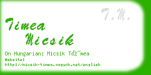 timea micsik business card